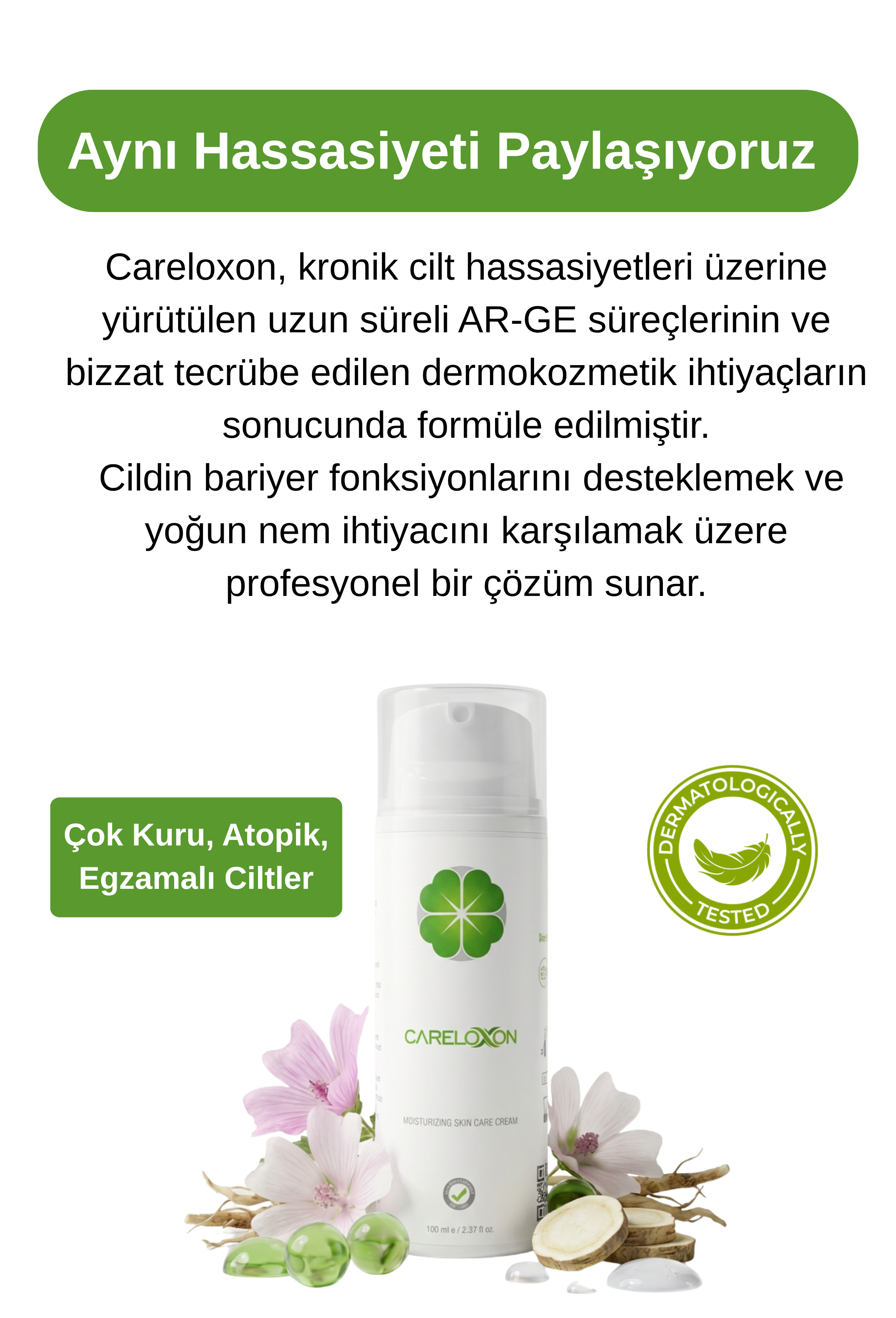 Sedefe ve Egzamaya Eğilimli Ciltler için Cilt Bakım Kremi